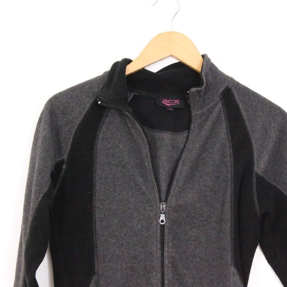 *ACX Grey and Black Zip Up Sweater - Picture 5 of 9